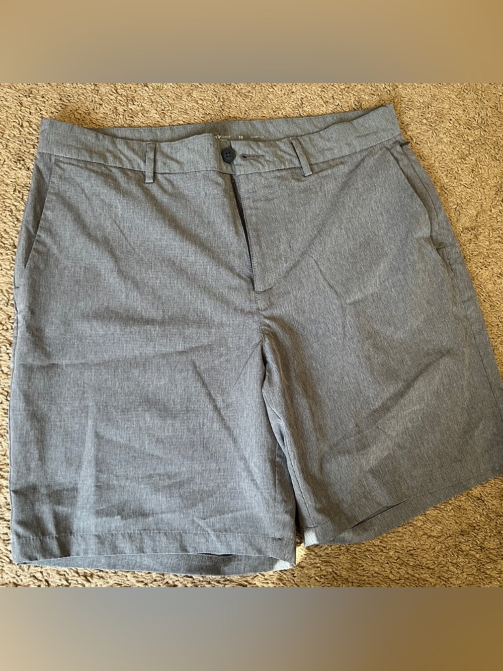 Old Navy Men's Light Gray Flat Front Performance Shorts